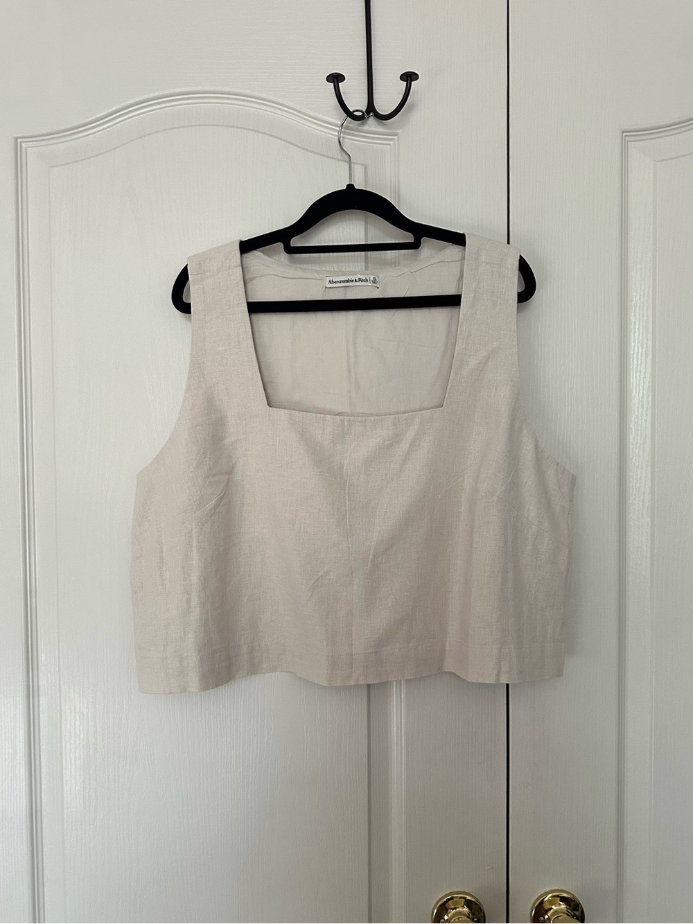 Abercrombie Oatmeal Linen Tank